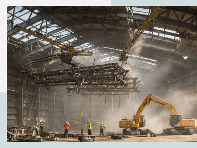 Демонтаж ангаров в Обнинске от 609 руб. за м²